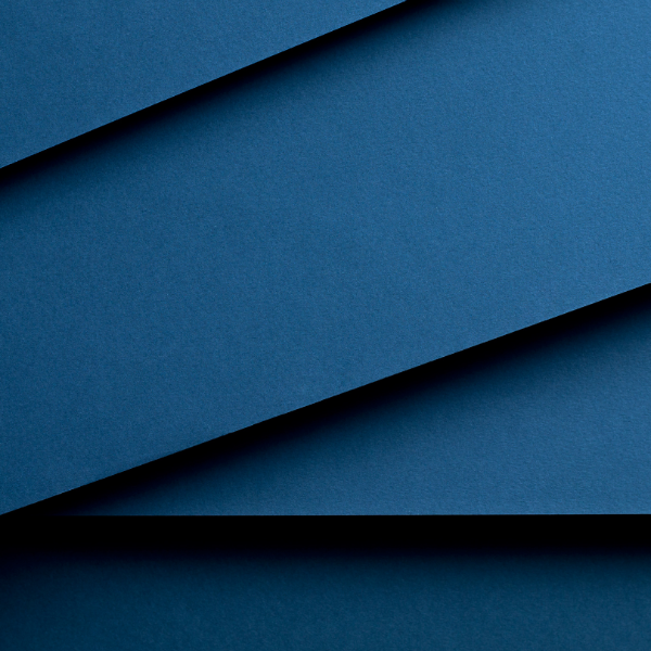 Abstract design of blue and black layers on a blue background
